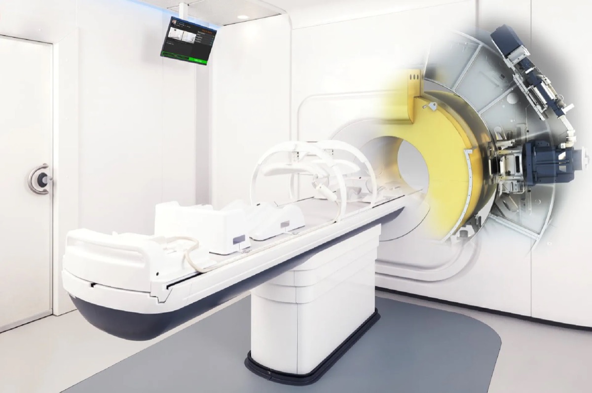Linear accelerator installed in a treatment room